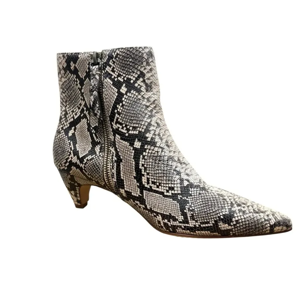 Splendid Nettie Snakeskin Bootie sz 8.5 Tan & Brown